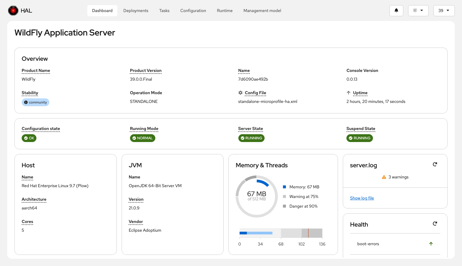 HAL Dashboard